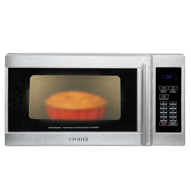 Croma 20L Solo Microwave Oven with Temperature Sensor (Grey) (OPENBOX)
