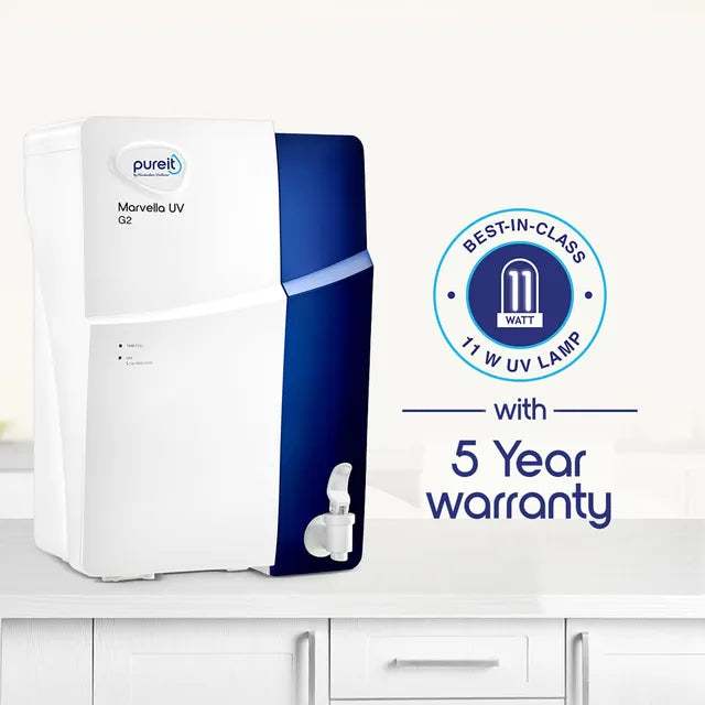 Pureit Marvella 4L UV Water Purifier with 4 Stage Purification (White/Black) (OPENBOX)