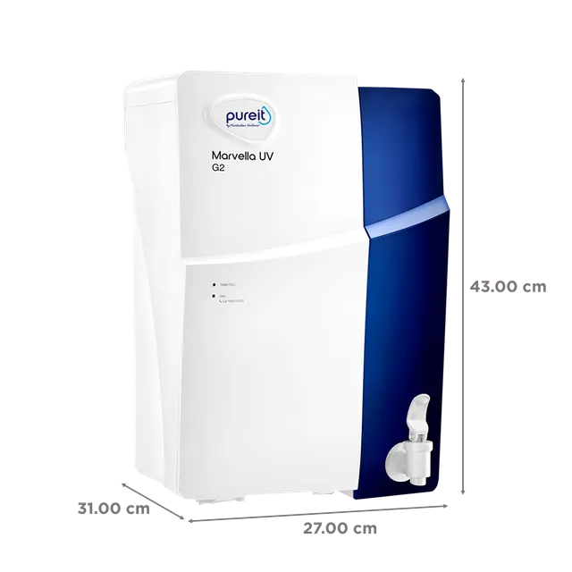 Pureit Marvella 4L UV Water Purifier with 4 Stage Purification (White/Black) (OPENBOX)