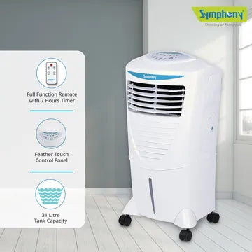 Symphony Hi Cool i 31 Litres Room Air Cooler with i-Pure Technology (Touch Control Panel, White) (OPENBOX)