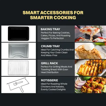 Croma 48L Oven Toaster Grill with Motorized Rotisserie (Black & Silver) (OPENBOX)