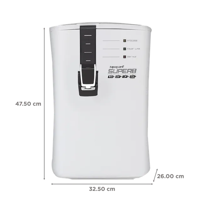 Aquaguard Superb 4.9L UV + UF Water Purifier with LED Indicator (White) (OPENBOX)