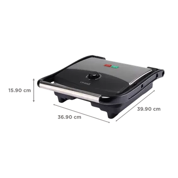 Croma 1500W 4 Slice 3-in-1 Sandwich Maker with Automatic Operation (Black) (OPENBOX)