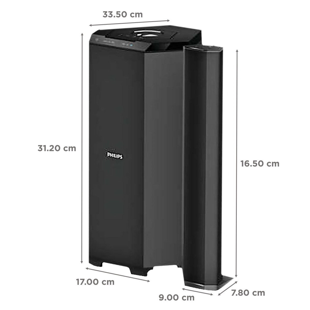 PHILIPS 80W Multimedia Speaker (High Fidelity Sound, 2.1 Channel, Black) (OPENBOX)