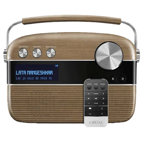 SAREGAMA Carvaan 6W Portable Bluetooth Speaker (5 Hours Playtime, Oakwood Brown) (OPENBOX)