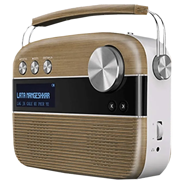 SAREGAMA Carvaan 6W Portable Bluetooth Speaker (5 Hours Playtime, Oakwood Brown)-OPEN BOX