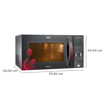 IFB 30FRC2 30L Convection Microwave Oven with 101 Autocook Menus (Black Floral) (OPENBOX)