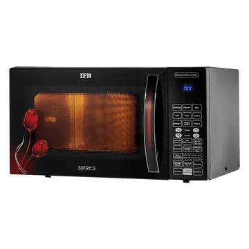 IFB 30FRC2 30L Convection Microwave Oven with 101 Autocook Menus (Black Floral) (OPENBOX)