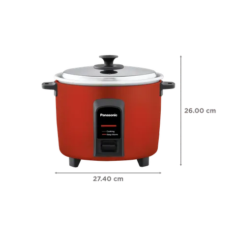 Panasonic Warmer Series 2.2 Litre Electric Rice Cooker with Keep Warm Function (Red) (OPENBOX)