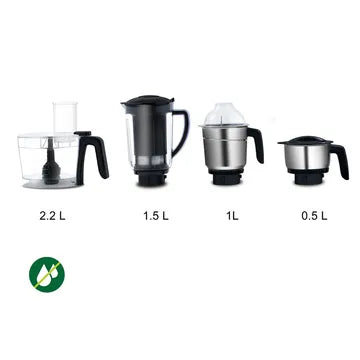 PHILIPS Avance Collection 750 Watt 4 Jars Mixer Grinder (20000 RPM, Gear Drive Technology, Black) (OPENBOX)