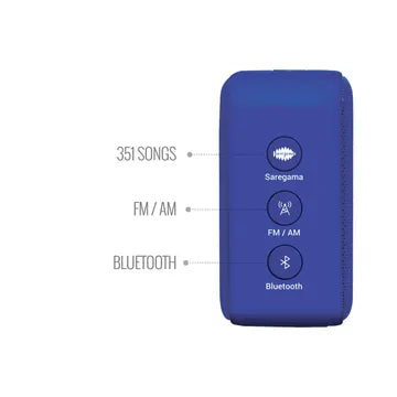 Saregama Carvaan Mini Hindi 2.0- Music Player with Bluetooth/FM/AM/AUX (Regal Blue) (OPENBOX)