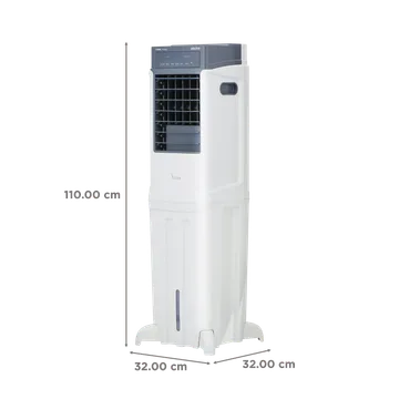 VOLTAS Slimm T 35 Litres Tower Air Cooler with Handy Touch Controls (Inverter Compatible, White & Grey) (OPENBOX)