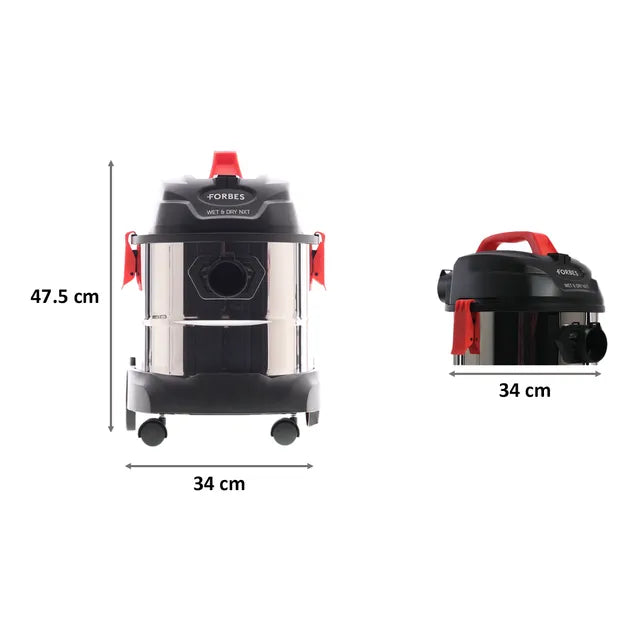 EUREKA FORBES NXT 1380W Wet & Dry Vacuum Cleaner with In Hand Suction Control (Powerful Blower, Black & Red)-OPEN BOX