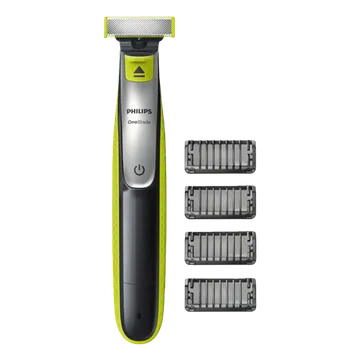 PHILIPS OneBlade Rechargeable Cordless Shaver for Face for Men (60min Runtime, Unique OneBlade Technology, Lime Green & Charcoal Grey) (OPENBOX)