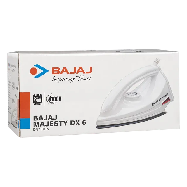 BAJAJ Majesty DX-6 1000 Watts Dry Iron (OPENBOX)