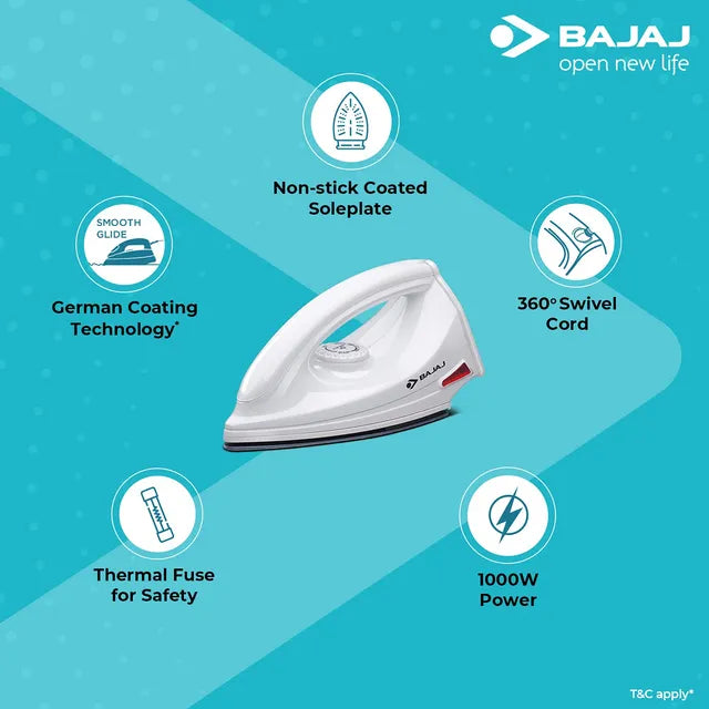 BAJAJ Majesty DX-6 1000 Watts Dry Iron (OPENBOX)