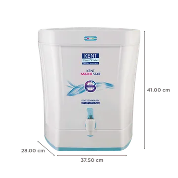 KENT Maxx Star 7L UV + UF Water Purifier with Double Purification Process (White) (OPENBOX)
