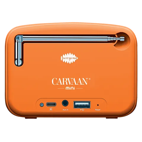 SAREGAMA Carvaan Mini Bhagavad Gita 5W Portable Bluetooth Speaker (5 Hours Playtime, 2.1 Channel, Orange) (OPENBOX)