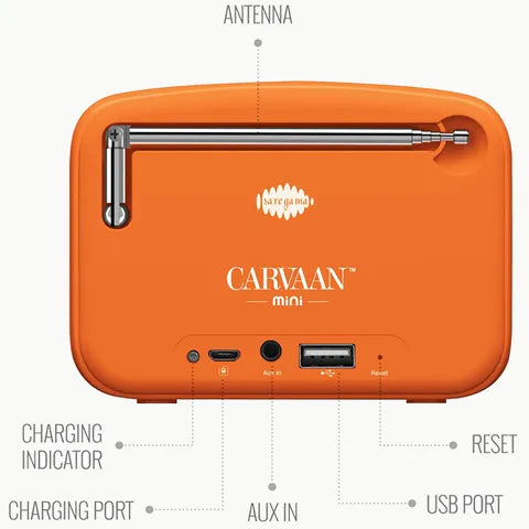 SAREGAMA Carvaan Mini Bhagavad Gita 5W Portable Bluetooth Speaker (5 Hours Playtime, 2.1 Channel, Orange) (OPENBOX)