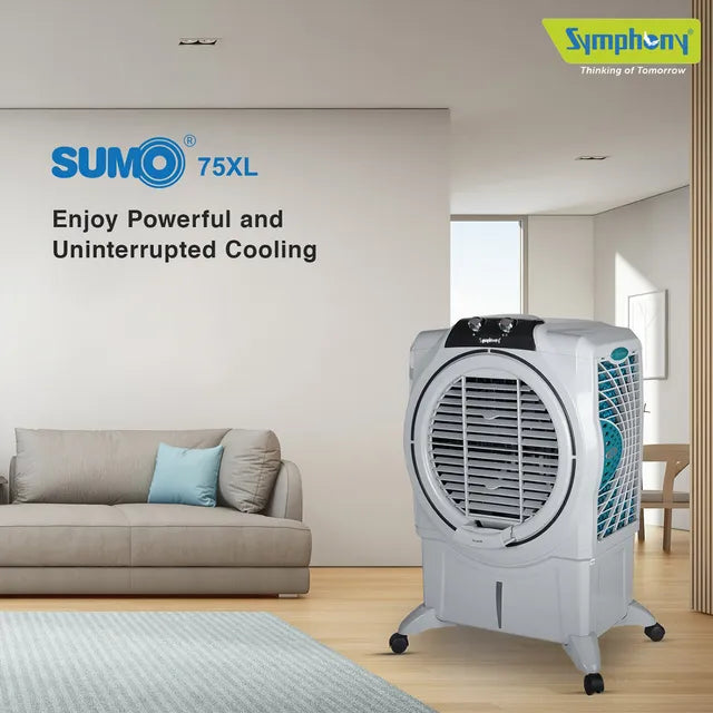 Symphony Sumo 75 XL 75 Litres Desert Air Cooler with i-Pure Technology (Powerful +Air Fan, White) (OPENBOX)