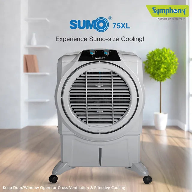 Symphony Sumo 75 XL 75 Litres Desert Air Cooler with i-Pure Technology (Powerful +Air Fan, White) (OPENBOX)