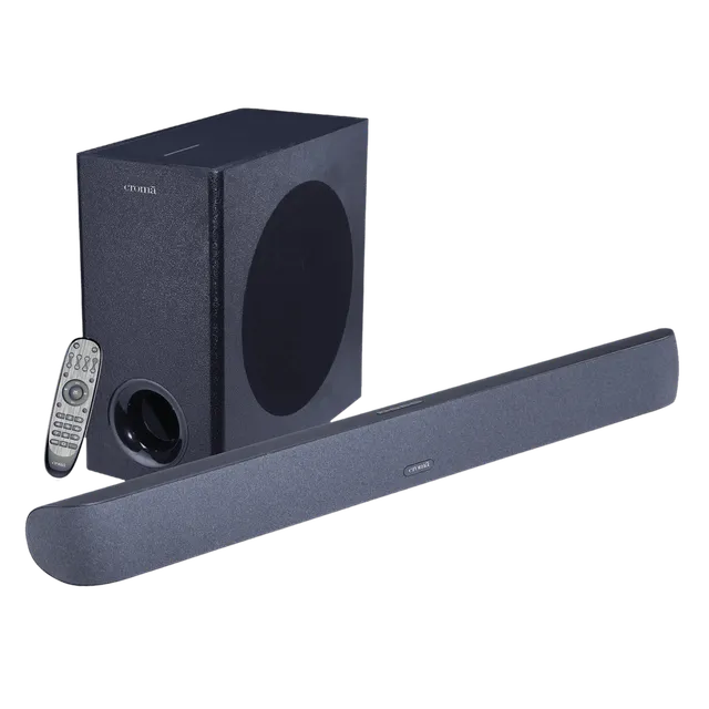 Croma 240W Bluetooth Soundbar with Remote (Rich Bass, 2.1 Channel, Black) (OPENBOX)