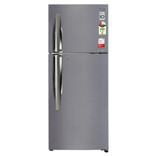 LG 240 Litres 2 Star Frost Free Double Door Convertible Refrigerator with Auto Smart Connect (GL-S292RPZY, Shiny Steel) (OPENBOX)