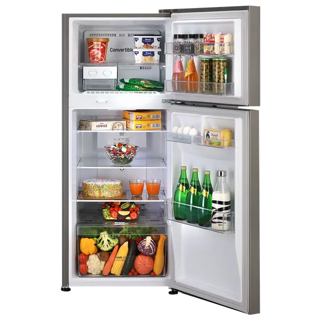 LG 240 Litres 2 Star Frost Free Double Door Convertible Refrigerator with Auto Smart Connect (GL-S292RPZY, Shiny Steel) (OPENBOX)