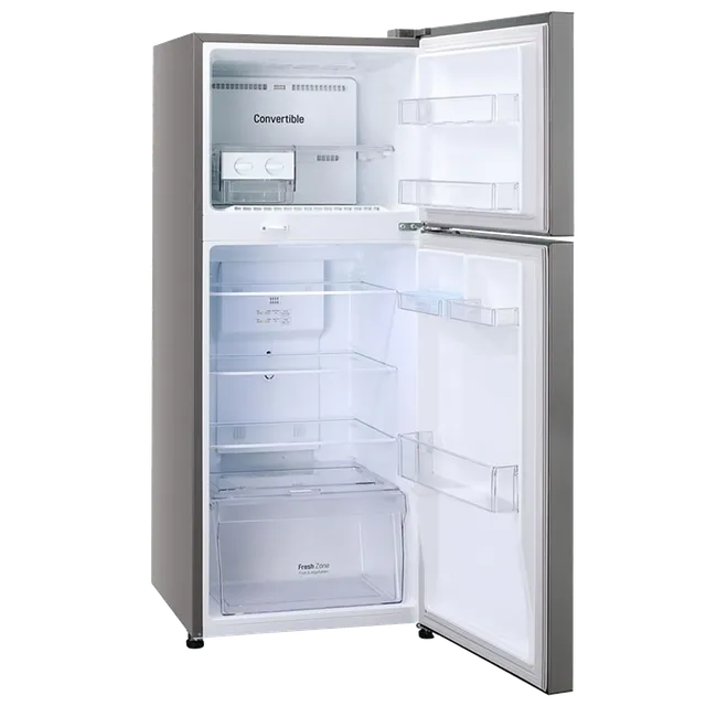 LG 240 Litres 2 Star Frost Free Double Door Convertible Refrigerator with Auto Smart Connect (GL-S292RPZY, Shiny Steel) (OPENBOX)