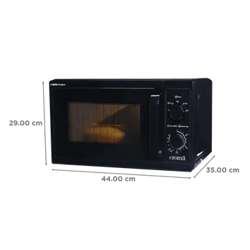 Croma M20 20L Solo Microwave Oven with Temperature Sensor (Black) (OPENBOX)