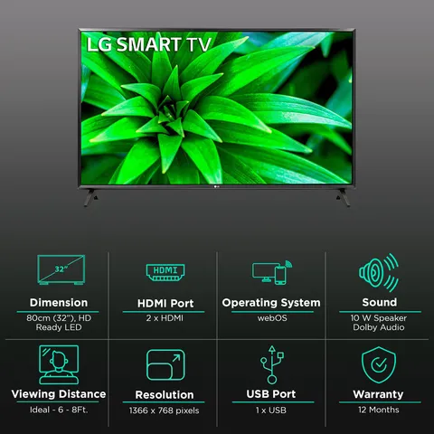 LG 80cm (32 Inch) HD Ready LED Smart TV with DTS Virtual:X (OPENBOX)