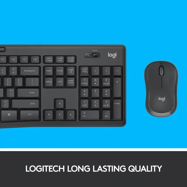 logitech MK295 Silent Wireless Keyboard & Mouse Combo (Spill Resistant, Black) (OPENBOX)