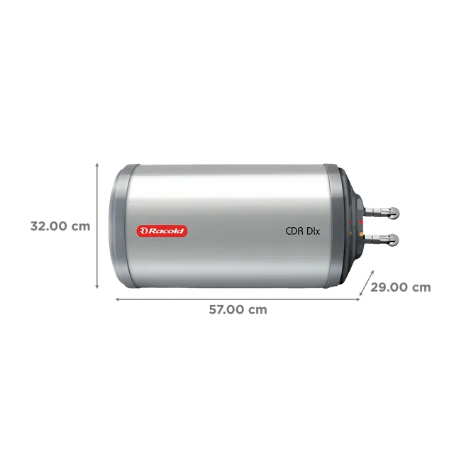 Racold CDR DLX 15 Litre 4 Star Horizontal Storage Geyser with Titanium Plus Technology (White & Grey Dome) (OPENBOX)
