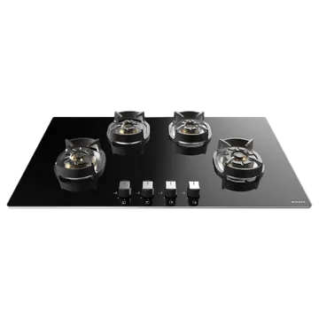 Faber Nexus IND HT904 CRS BR CI AI Toughened Glass Top 4 Burner Automatic Hob (Heavy Duty Pan Support, Black) (OPENBOX)