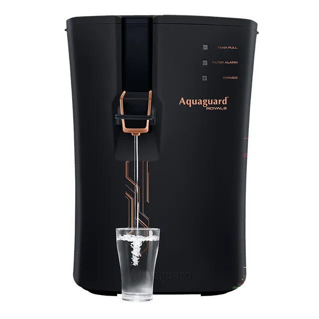 Aquaguard Royale 5.5L RO + UV + MTDS + SS Smart Water Purifier with Active Copper Zinc Booster Tech and 7 Stage Purification (Black/Bronze) (OPENBOX)