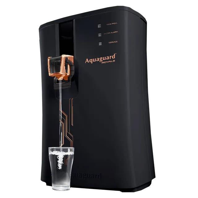 Aquaguard Royale 5.5L RO + UV + MTDS + SS Smart Water Purifier with Active Copper Zinc Booster Tech and 7 Stage Purification (Black/Bronze) (OPENBOX)