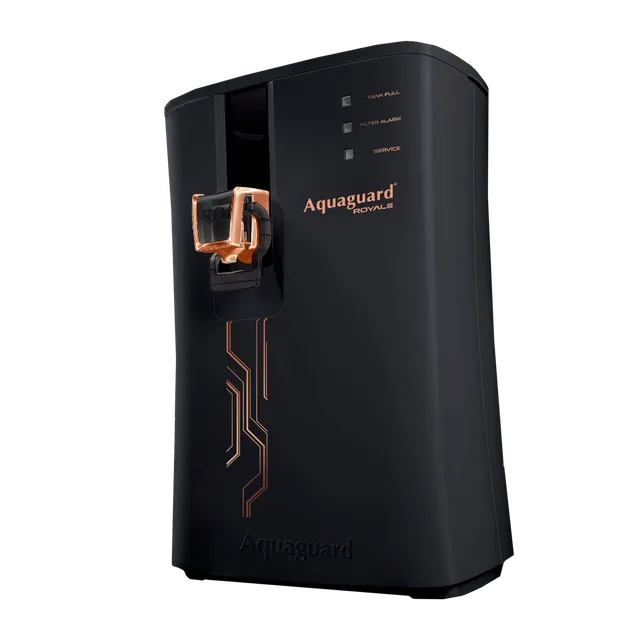 Aquaguard Royale 5.5L RO + UV + MTDS + SS Smart Water Purifier with Active Copper Zinc Booster Tech and 7 Stage Purification (Black/Bronze) (OPENBOX)
