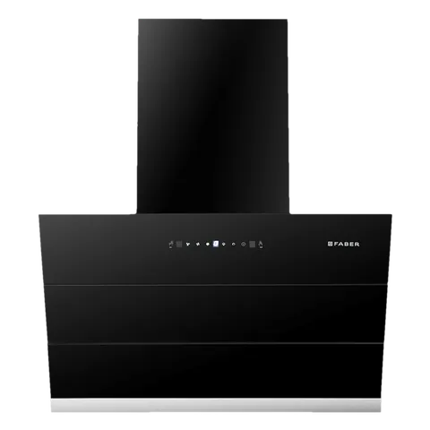 FABER ZENITH FL SC AC BK 60cm 1350m3/hr Ducted Auto Clean Wall Mounted Chimney with Touch Control (Black) (OPENBOX)