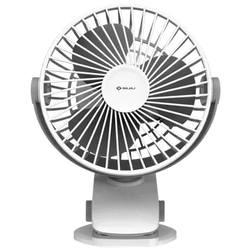 BAJAJ Pygmy Mini 110mm 3 Blade Rechargeable Personal Fan with 1800 mAh Battery (Silent Operation, White Smoke) (OPENBOX)