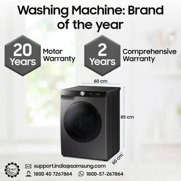 SAMSUNG 10.5/7 kg Inverter Fully Automatic Front Load Washer Dryer (WD10T704DBX/TL, AI Control Display, Inox) (OPENBOX)