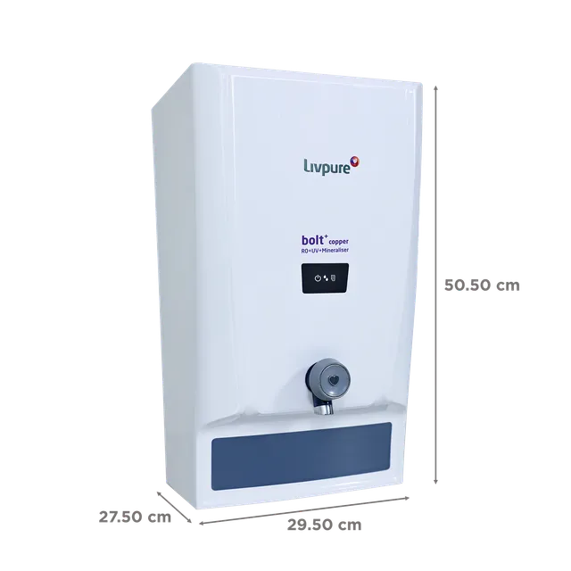 Livpure Bolt Plus 7L RO + UV + Mineraliser Water Purifier with 7 Stage Purification (White/Blue) (OPENBOX)