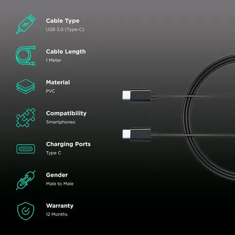 Croma Type-C Cable (model CRSTPURCBA040601) (OPENBOX)