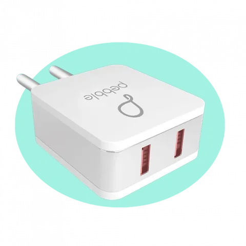 PEBBLE DUAL USB SMART WALL CHARGER 2.4A (OPENBOX)