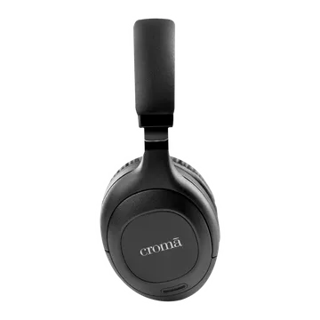 Croma Bluetooth Headphone with Mic (Up to 16 Hours Playback, On Ear, Black) (OPENBOX)