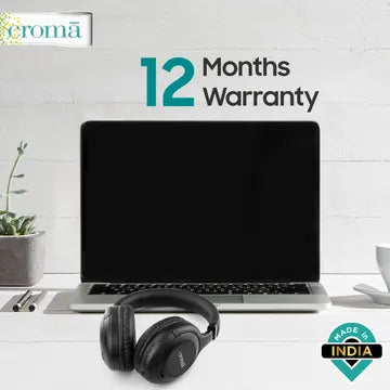 Croma Bluetooth Headphone with Mic (Up to 16 Hours Playback, On Ear, Black) (OPENBOX)