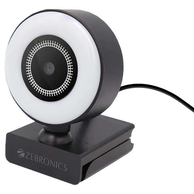 ZEBRONICS USB Web Cam (16 LED Ring Light, ZEB-Ultimate Star, Black) (OPENBOX)