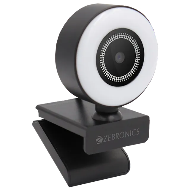 ZEBRONICS USB Web Cam (16 LED Ring Light, ZEB-Ultimate Star, Black) (OPENBOX)
