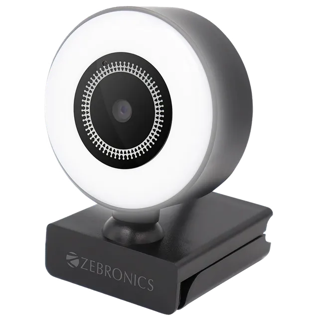ZEBRONICS USB Web Cam (16 LED Ring Light, ZEB-Ultimate Star, Black) (OPENBOX)
