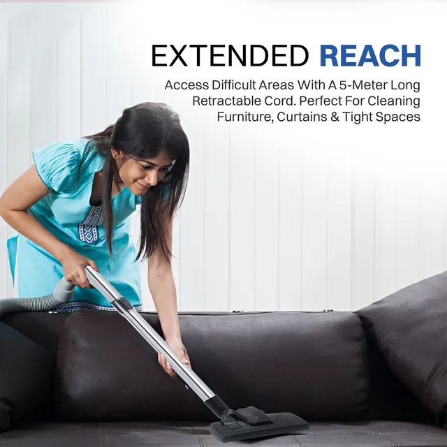 Croma 2200W Dry Vacuum Cleaner with Multi Cyclonic Technology (Auto Cord Winder, Blue) (OPENBOX)