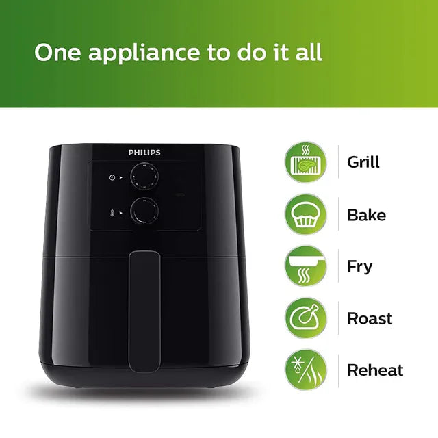 PHILIPS Spectre 4.1L 1400 Watt Air Fryer with Rapid Air Technology (Black) (OPENBOX)
